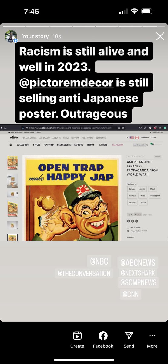 enstai's tweet photo. A company called Pictorem is selling anti-Asian poster in year 2023. Racism is still alive and well. #cnn #nextshark #asian #racism #StopAsianHate #nbc @NextShark @NBCNews @CNN https://t.co/M9jodFFL0G
