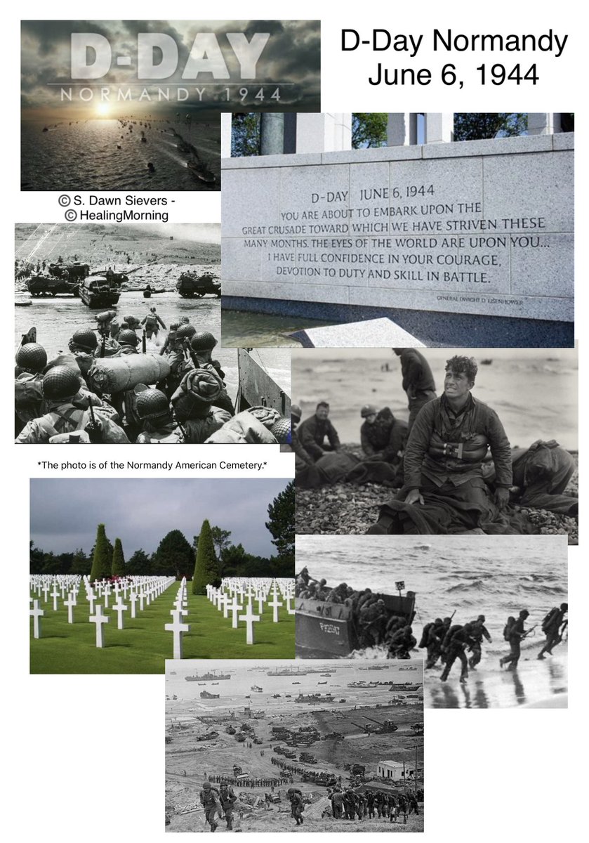 sds2965's tweet photo. Healing Morning Extra. Today is the 79th anniversary of D-Day in Normandy. These images pay tribute to all who fought that day for the world. 🇺🇸

#HealingMorningExtra #DDay #Normandy #JuneSixthNineteenFortyFour #Tribute #Honor #Remember https://t.co/XGAMhowY5B