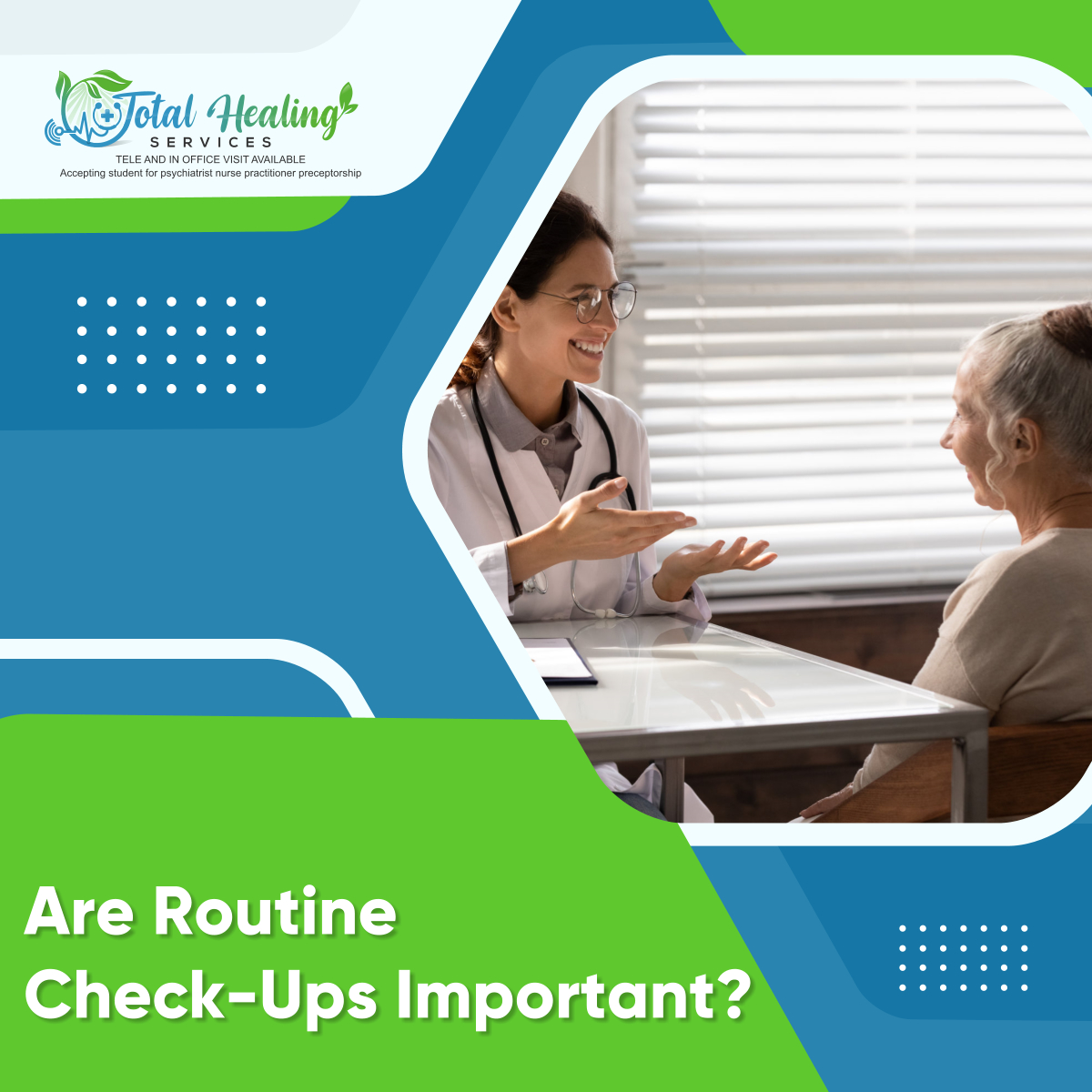 ttlhealingsvc's tweet image. The short answer is yes. Routine check-ups are very important especially when you have chronic conditions or when you have various family medical histories. 

Read more: facebook.com/photo/?fbid=22…

#TelemedicineServices #RoutineCheckUps #ChronicConditions #TotalHealingServices