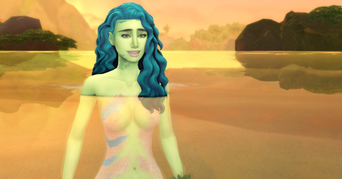 Simeralla1's tweet photo. Day 9 Summer Siren CAS challenge @purmapup
#sirensummer Hybrid Siren Meet Raina she is Teen Half Mermaid/Alien #TheSims4 https://t.co/OT4hrRpmZb