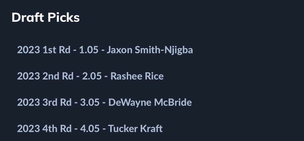 Left my 16 team SF TE Premium rookie draft with this.