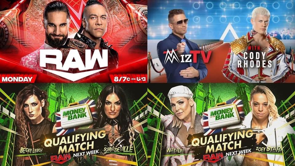 matt_maddog's tweet photo. #WWERaw card for Tonight! #WWERaw #MITB #RoadToMITB #WWEMITB #MoneyInTheBank https://t.co/w2k4B8sNh3