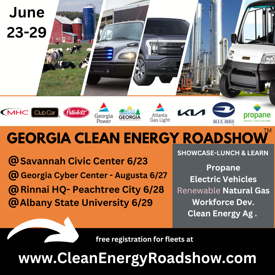 AltFuelTour's tweet photo. << Test First Name >>, Get to know Renewable Natural Gas &amp; Propane - Solutions for Farmers, K12 and Fleets! Register Now, Alt-Fuel Fleets: Georgia Clean Energy Roadshow - https://t.co/gSKlMVtwOB https://t.co/HTRFxLellK
