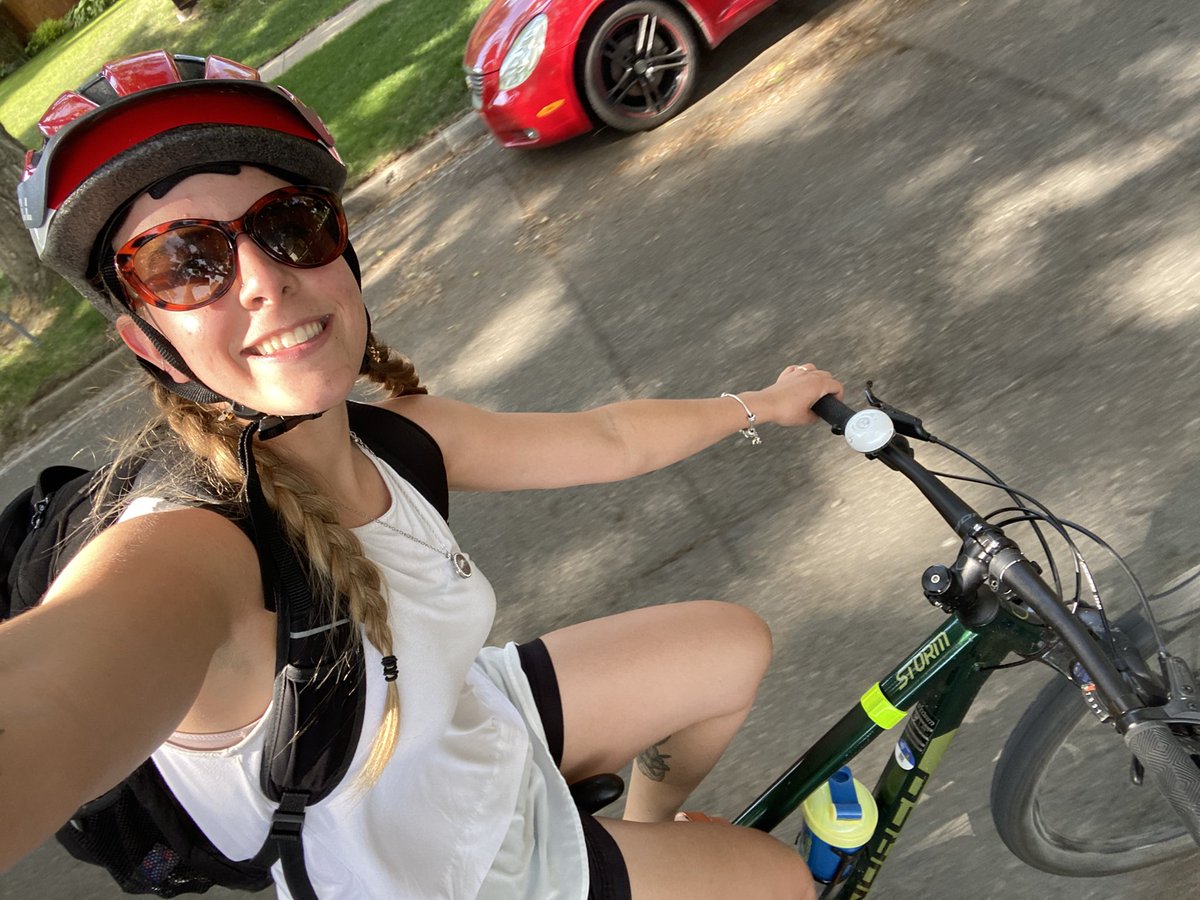 Apparently it’s #biketowork week in #yql. I’ve been riding to work the last few weeks and I love it! I know not everyone has an easy commute (i.e Whoop-Up Dr.) but I’d strongly encourage those who can to give it a try! And remember your helmets! 🚲