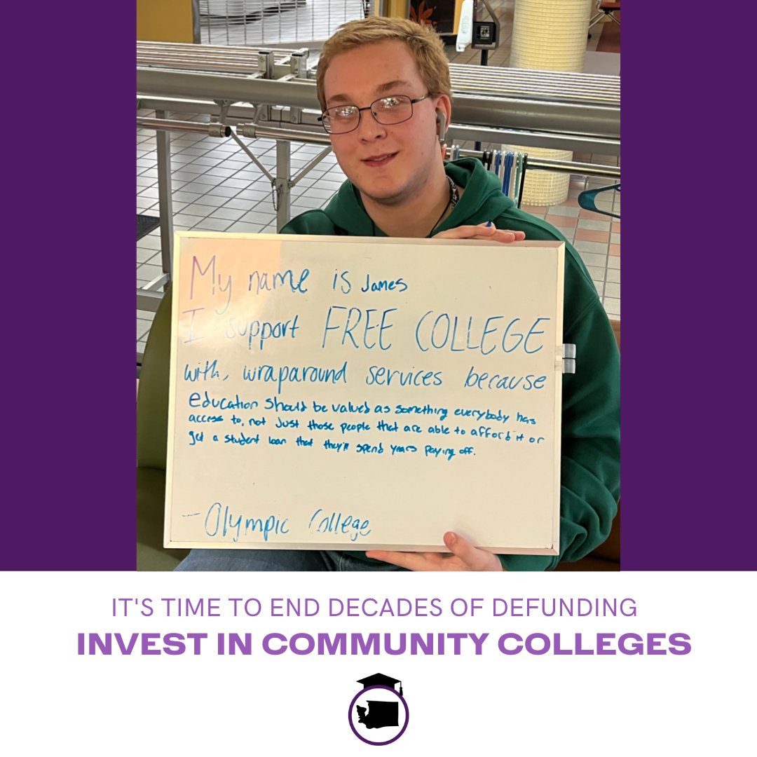 Student Spotlight: James supports Free College with wraparound services because education should be valued as something everybody has access to, not just those people that are able to afford it or get a student loan that they'll spend years paying off. #FreeCollege