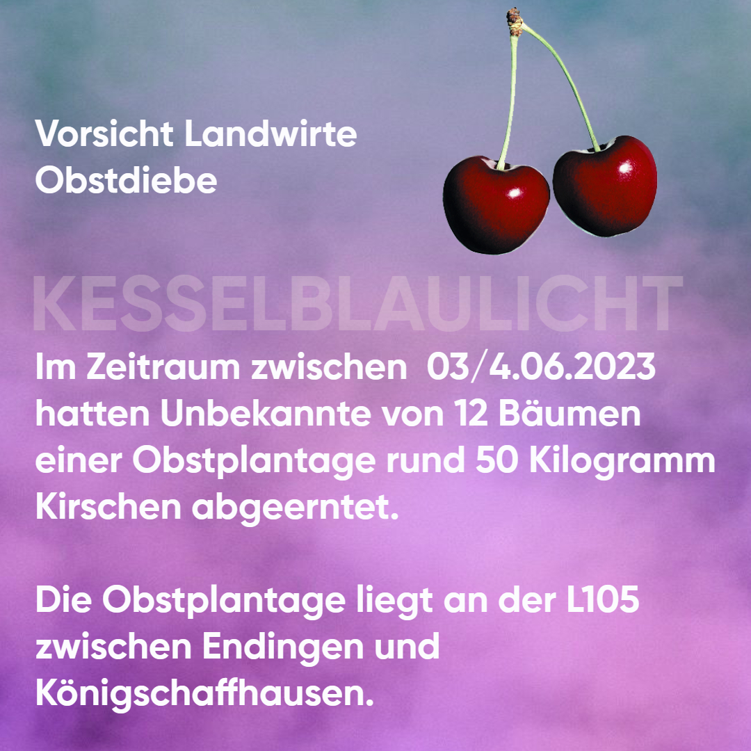 Vorsicht 📷📷die #Langfinger sind wieder aktiv.
#Endingen #Königschaffhausen.
Polizeiposten Endingen Tel.: 07642-9287-0
#obst #fruit