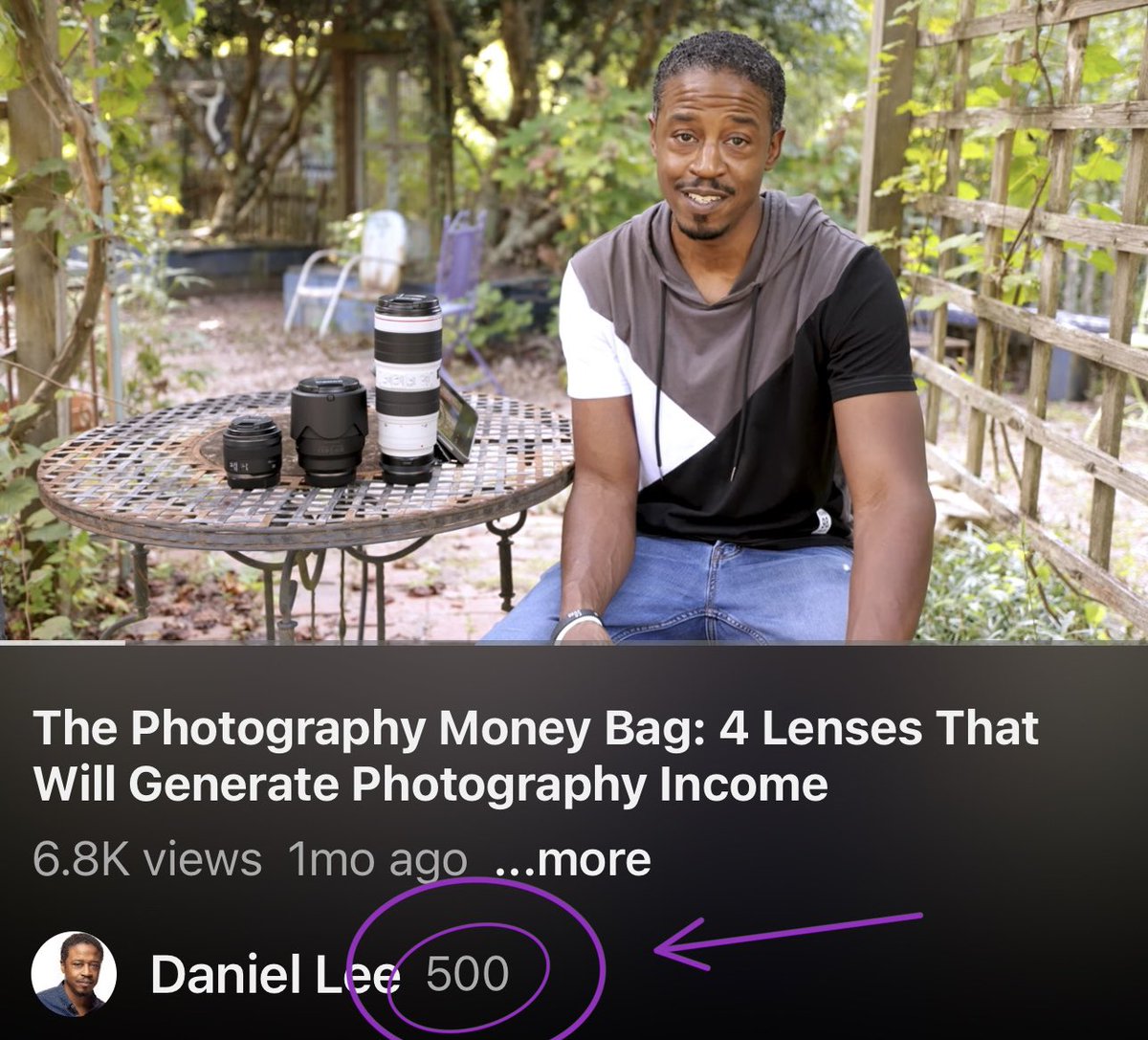 Goal #1…check! Now on to 1,000. #youtubegoals #photographybydaniellee