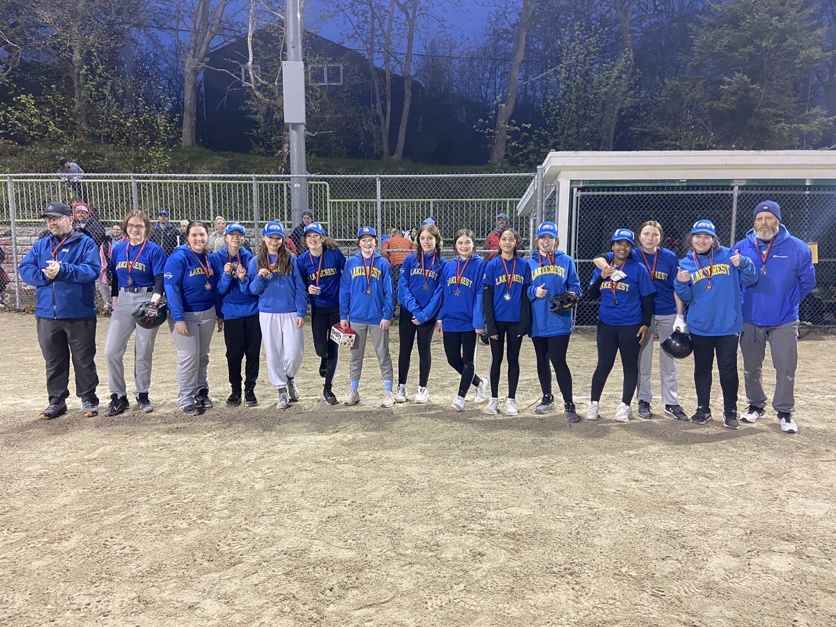 lakecrestnl's tweet photo. A hard fought battle against the top team in the division, and it's a silver medal for the @lakecrestnl Athletics!  We'll tend to the bruises tomorrow, for tonight we celebrate a great season! https://t.co/3fEKWKgqLA