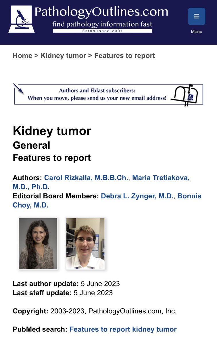 Check out our new @Pathoutlines article! 

What you should report in a kidney resection specimen and why ❓❓❓it matters! 

I learned a LOT putting this together with Dr. @TretiakovaMaria 🙏🏻

#PathTwitter #GUPath #PathResidents