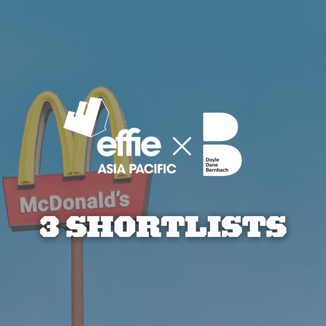 DDB Group Sydney has been shortlisted for 3x APAC Effies for our Macca’s work. 🍟

A big congrats to all the other finalists. And fingers crossed for awards night! 👏