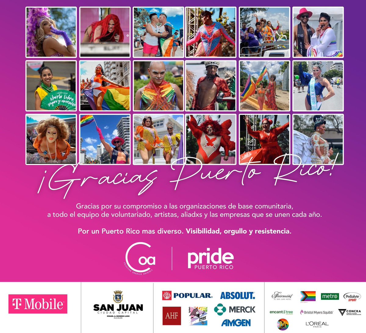 Este año hicimos historia y en 2024 vamos por más Visibilidad, más Orgullo, más resistencia. #pridepr2023