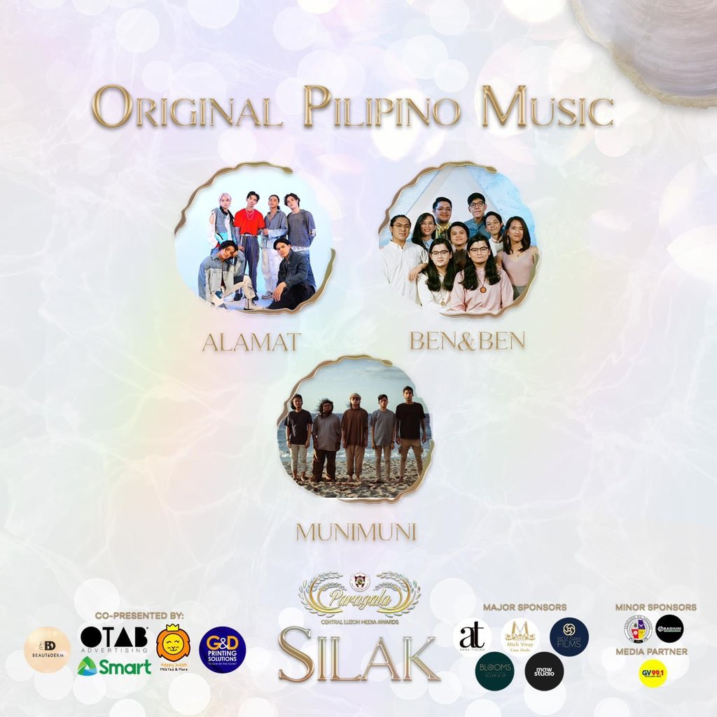 Alamat is nominated in the OPM category of this year's PARAGALA: The Central Luzon Media Awards