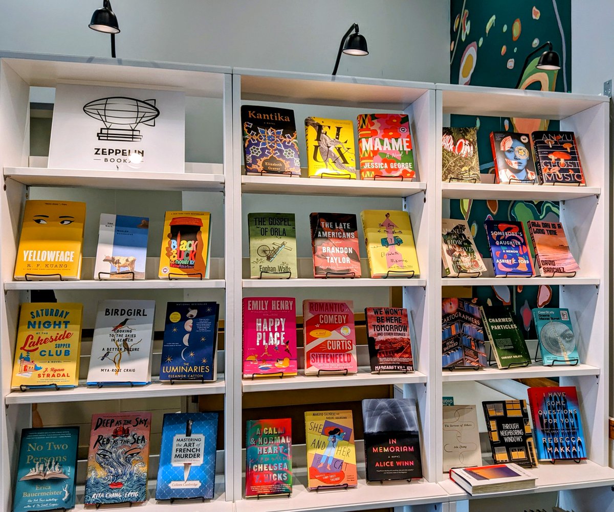 ChrissyKolaya's tweet photo. The bookshelves at @zeppelinb00ks make me so happy! Thanks to @alexgurtis and Andrea for letting my novel hang out with all the cool kids! https://t.co/WmAsCutXjb