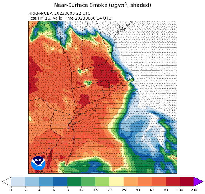 Eric Fisher on Twitter "Latest HRRR has the worst nearsurface smoke