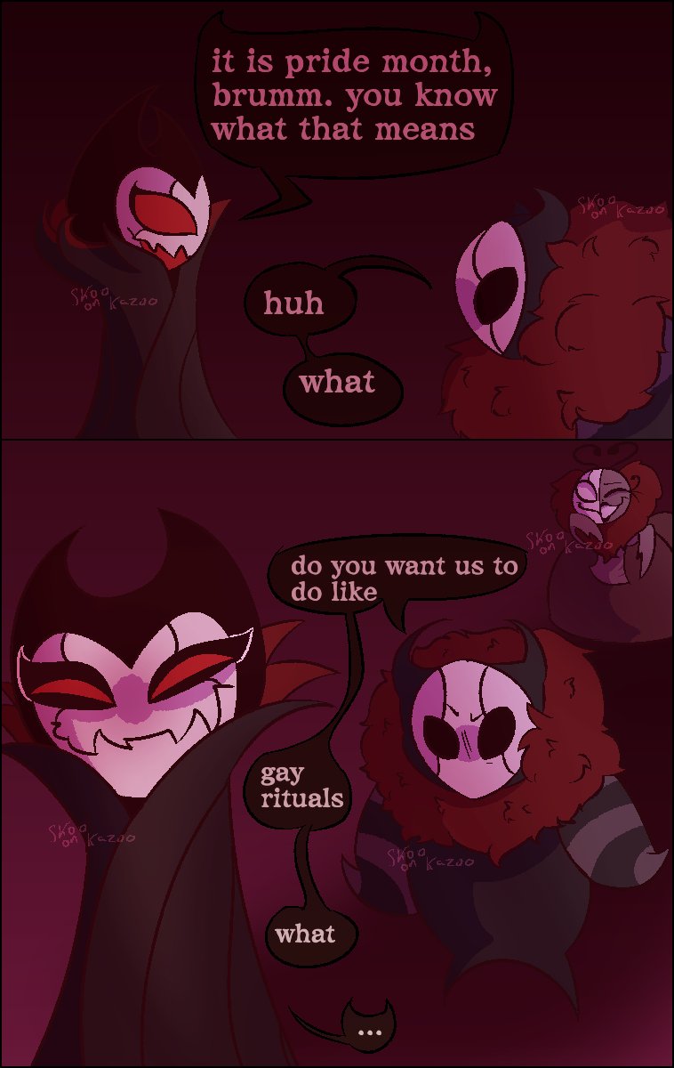 SkooOnKazoo's tweet photo. umm happy pride month heres some grimm troupe content

#hollowknight https://t.co/KwW34ayMLR
