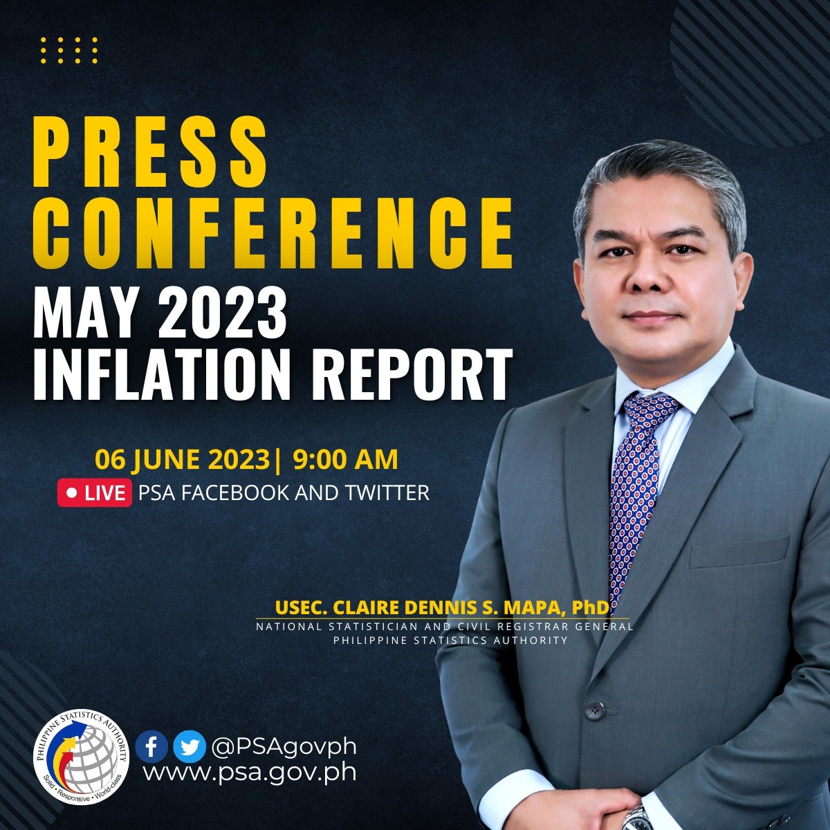 Philippine Statistics Authority on Twitter "𝐏𝐒𝐀 𝐏𝐫𝐞𝐬𝐬 𝐂𝐨𝐧𝐟𝐞𝐫𝐞𝐧𝐜𝐞 The