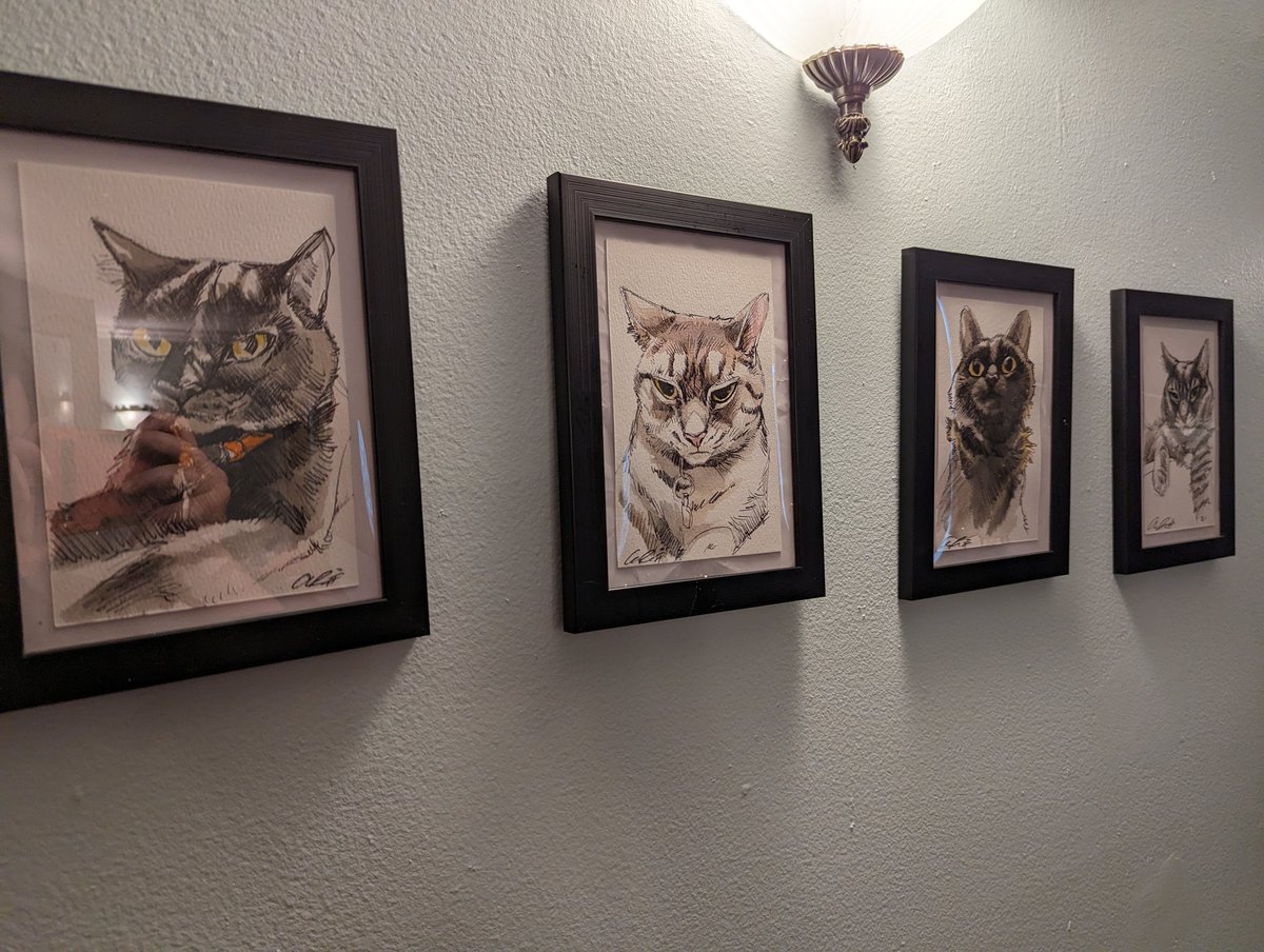 Elec_228's tweet photo. @manabrews and I could not pass out on a chance to get these commissioned by @ALRadeck during #F2FYYZ. They truly look amazing framed and hung up. 😍 https://t.co/avU5pPkBgR
