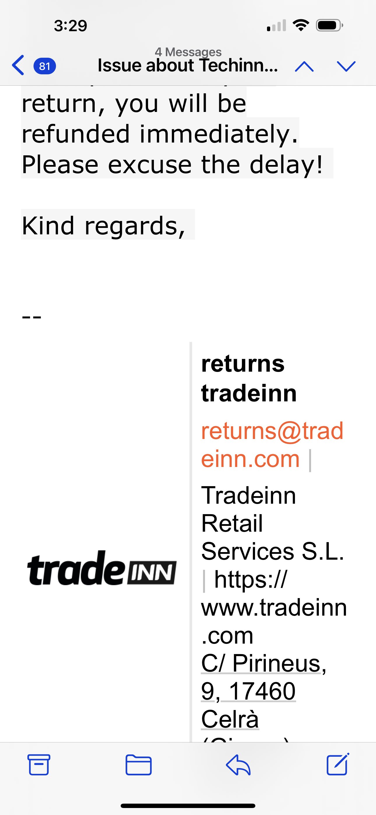 TRADEINN RETAIL SERVICES SL