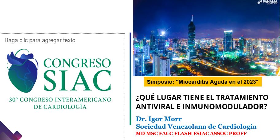 Igor Morr (@igormorr) on Twitter photo Este jueves 8 de junio en el Simposio “Miocarditis aguda 2023” dentro del marco del 30th Congreso de la Sociedad Interamericana de Cardiología en Panamá. Hablaremos sobre la terapia antiviral e Inmunomoduladora . No todo está dicho. <a href="/siac/">siba siac</a> <a href="/lawebdelasalud1/">La web de la salud</a> <a href="/gonzaeperez/">Gonzalo Perez</a> Este jueves 8 de junio en el Simposio “Miocarditis aguda 2023” dentro del marco del 30th Congreso de la Sociedad Interamericana de Cardiología en Panamá. Hablaremos sobre la terapia antiviral e Inmunomoduladora . No todo está dicho. <a href="/siac/">siba siac</a> <a href="/lawebdelasalud1/">La web de la salud</a> <a href="/gonzaeperez/">Gonzalo Perez</a>