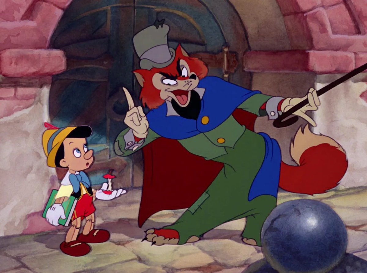 ディズニー版『ピノキオ』に登場するこの狐にはジョン・ワシントン