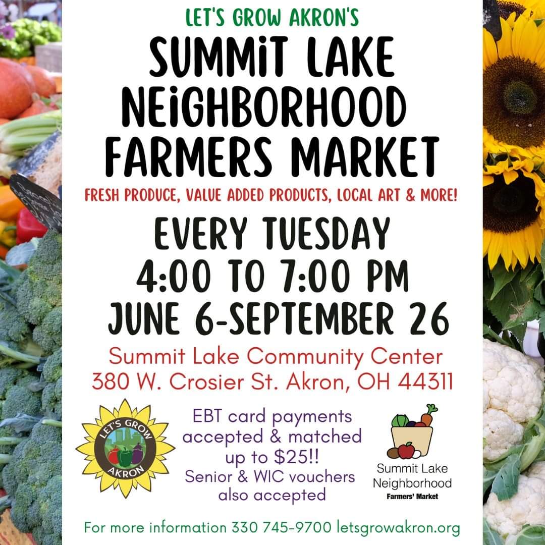 Tomorrow is OPENING DAY for the Summit Lake Neighborhood Farmers Market! Hope to see you there!