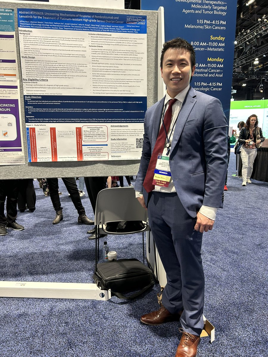 Shannon Westin, MD, MPH, FASCO (@shannonwestin) on Twitter photo 💡<a href="/jahow514/">Jeffrey How</a> presented an intriguing trial in progress in collaboration with mentor <a href="/AmirJazaeri/">Amir Jazaeri</a> exploring use of lenvatinib and pembrolizumab in recurrent #OvarianCancer #ASCO23 #gyncsm #ImmunoOnc 💡<a href="/jahow514/">Jeffrey How</a> presented an intriguing trial in progress in collaboration with mentor <a href="/AmirJazaeri/">Amir Jazaeri</a> exploring use of lenvatinib and pembrolizumab in recurrent #OvarianCancer #ASCO23 #gyncsm #ImmunoOnc