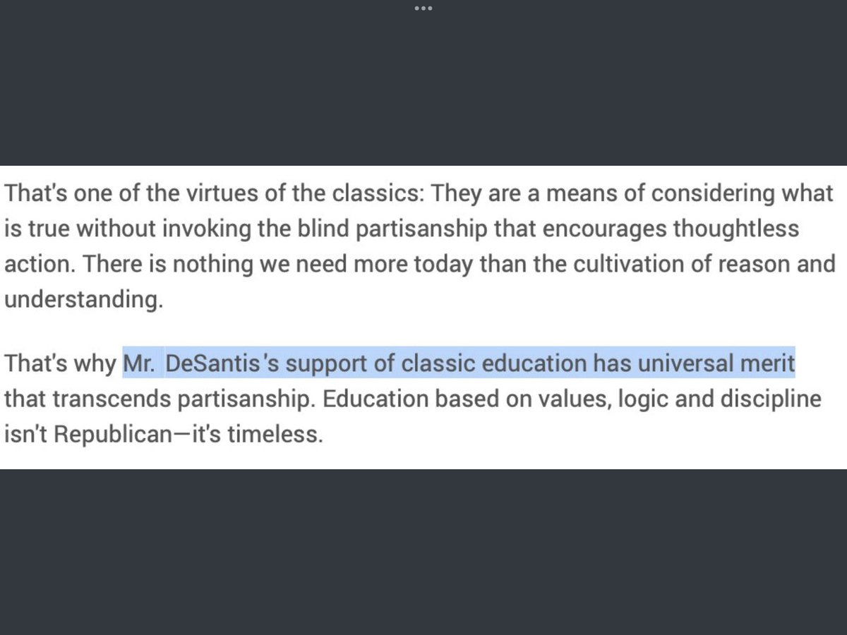 @tavissmiley @kbla1580 @CornelWest This op/ed in the Wall Street Journal from West and Jeremy Tate praises DeSantis “support of classic education…”