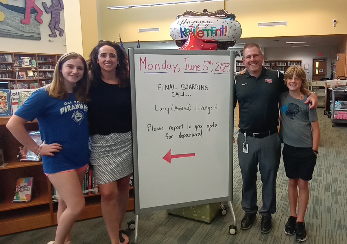 PHMS honored the June 30 retirement of our Principal Andrew Livegood at our last staff meeting of the school year. We wish you the best on your next journey. Remember...Once a Pilot, Always a Pilot. You will be missed.