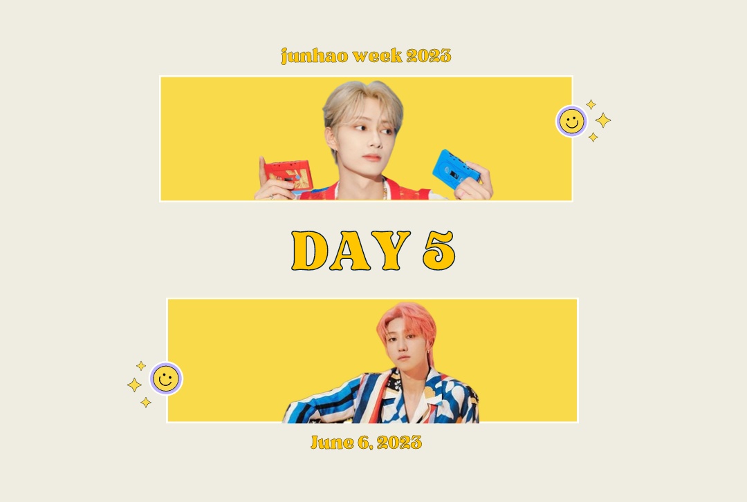 junhaoweek's tweet photo. It's already DAY 5! We're almost through the week already?! 😲🤯

Also My I song from our lovely JunHao to top it all off!

Make sure to tag us or tweet with the hashtag #junhaoweek2023 / #junhaoweekNSFW2023 so we can retweet your works! We look forward to seeing them! 🐱🐸 https://t.co/sbQjxwfWzR