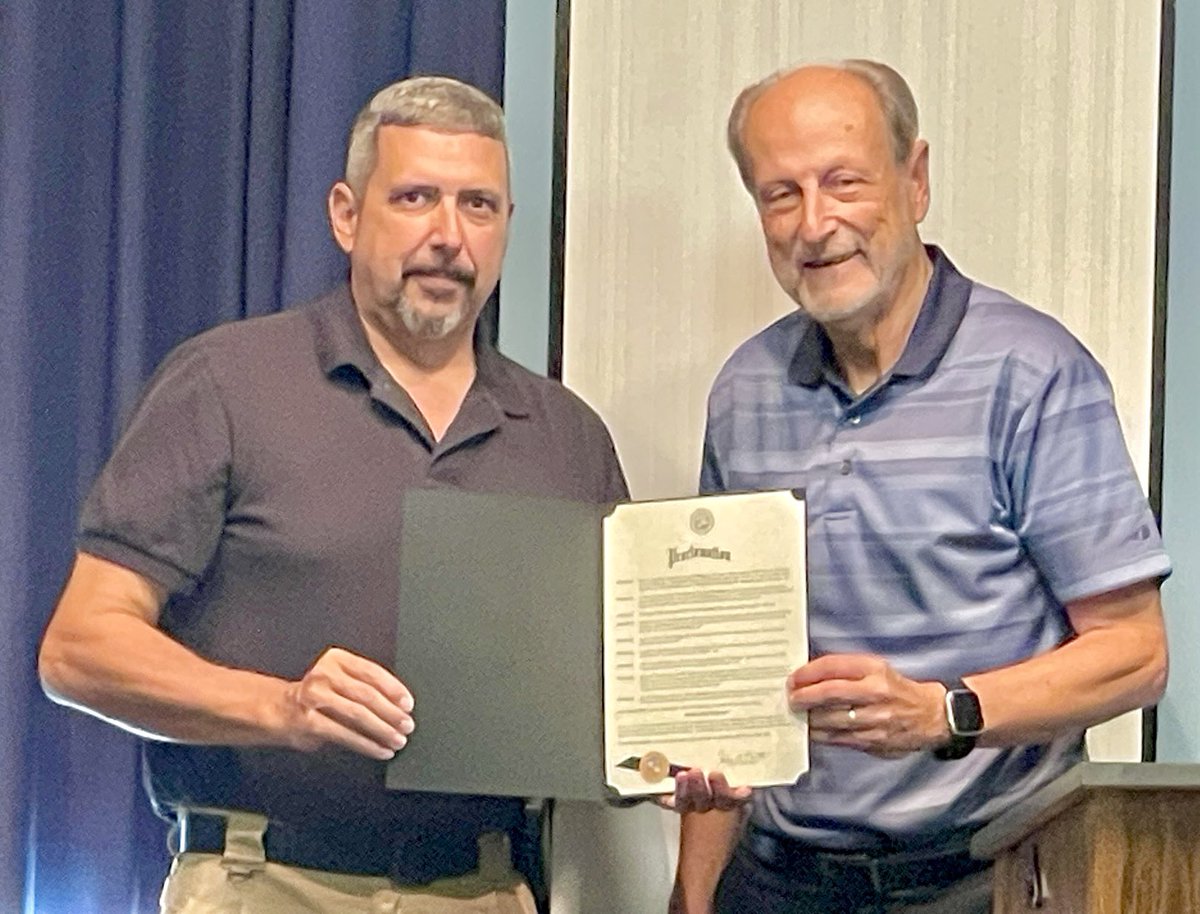 Retirement Proclamation for Retired Lieutenant Pete Tyler Declaring May 30th 2023 “Pete Tyler Day”
Presented June 5th 2023 at Salisbury City Council Meeting by Mayor Heath.   Congratulations sir, well deserved!