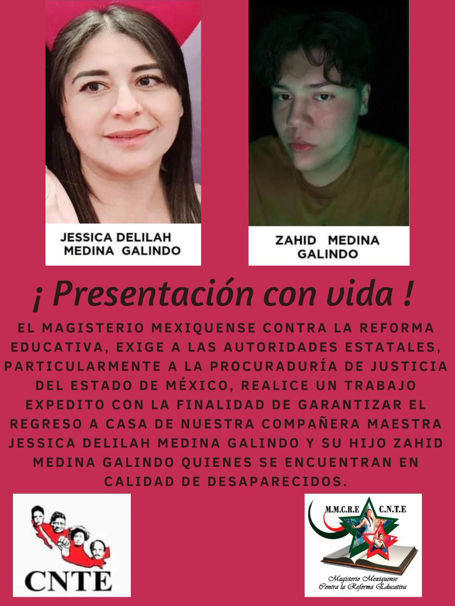 ollin2022's tweet photo. @alfredodelmazo @FiscaliaEdomex 
Exigimos la pronta atencion a la desaparicion de nuestra compañera y su hijo. https://t.co/WVNgCV6b43