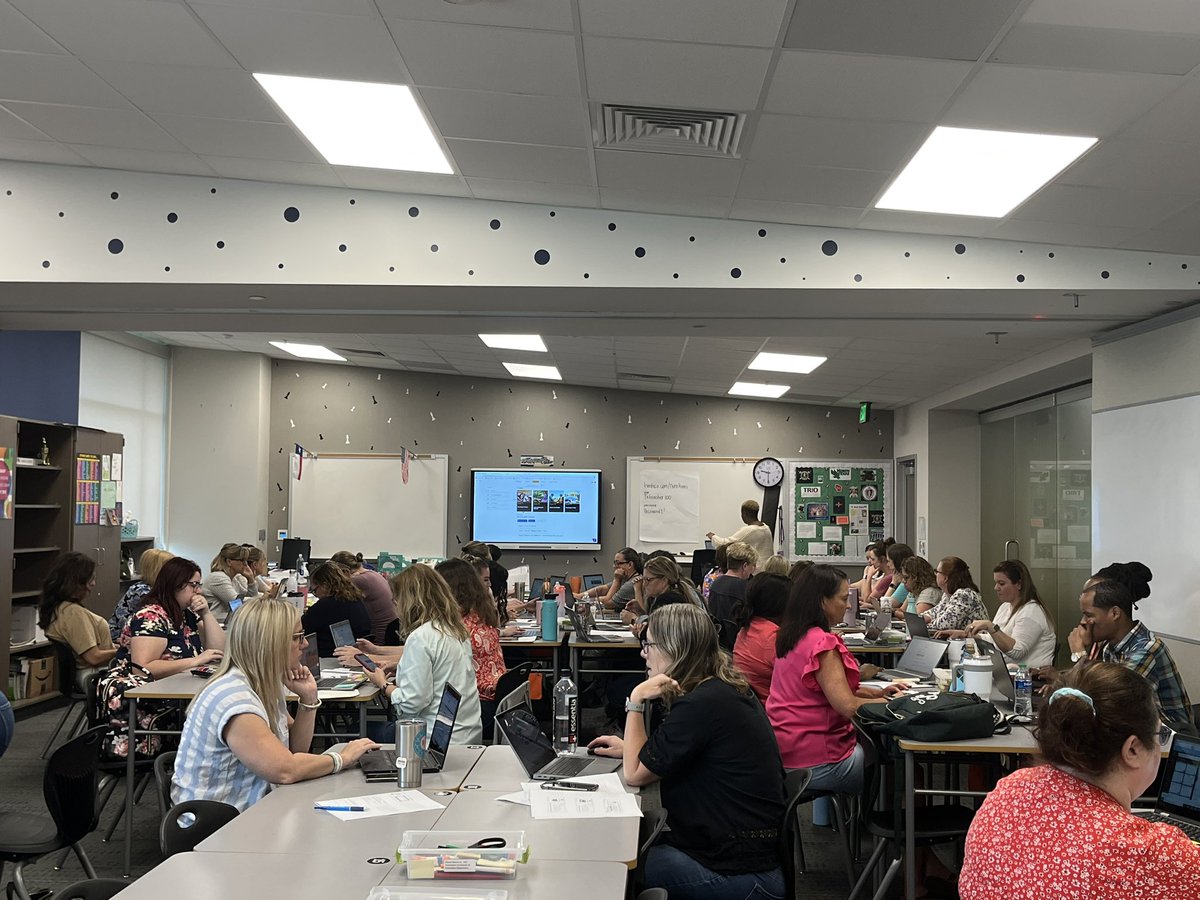 Full house for day one of training on new literacy resources. Lots of excitement and exploration underway as @katyisd elementary literacy teachers dig into structured literacy. #katyisd