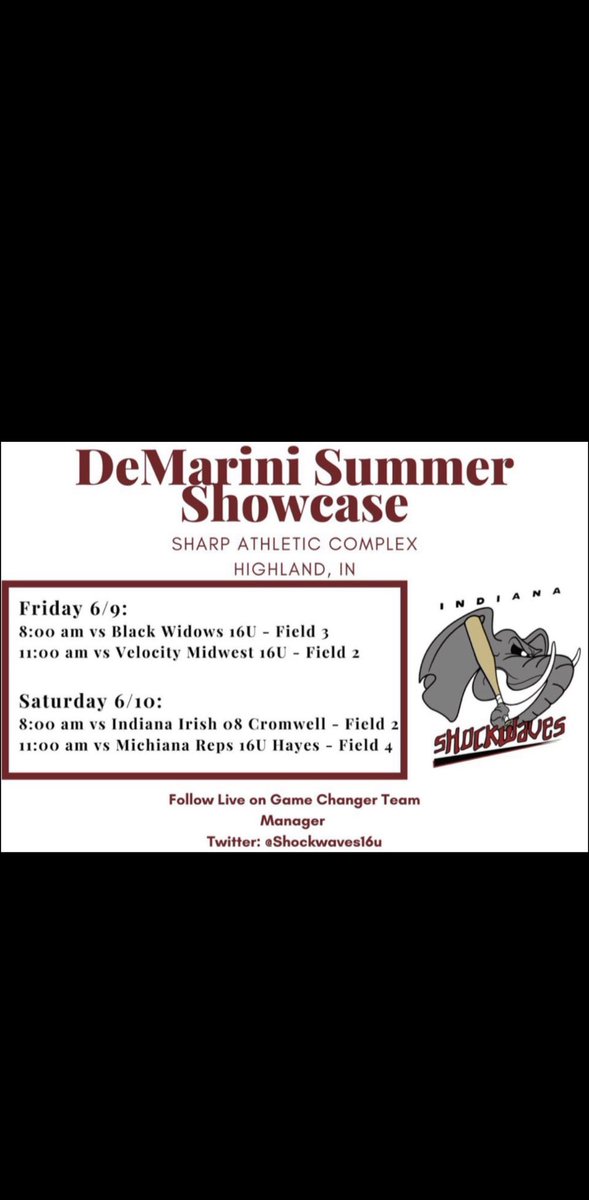 Back at it again this weekend! Here’s the schedule.