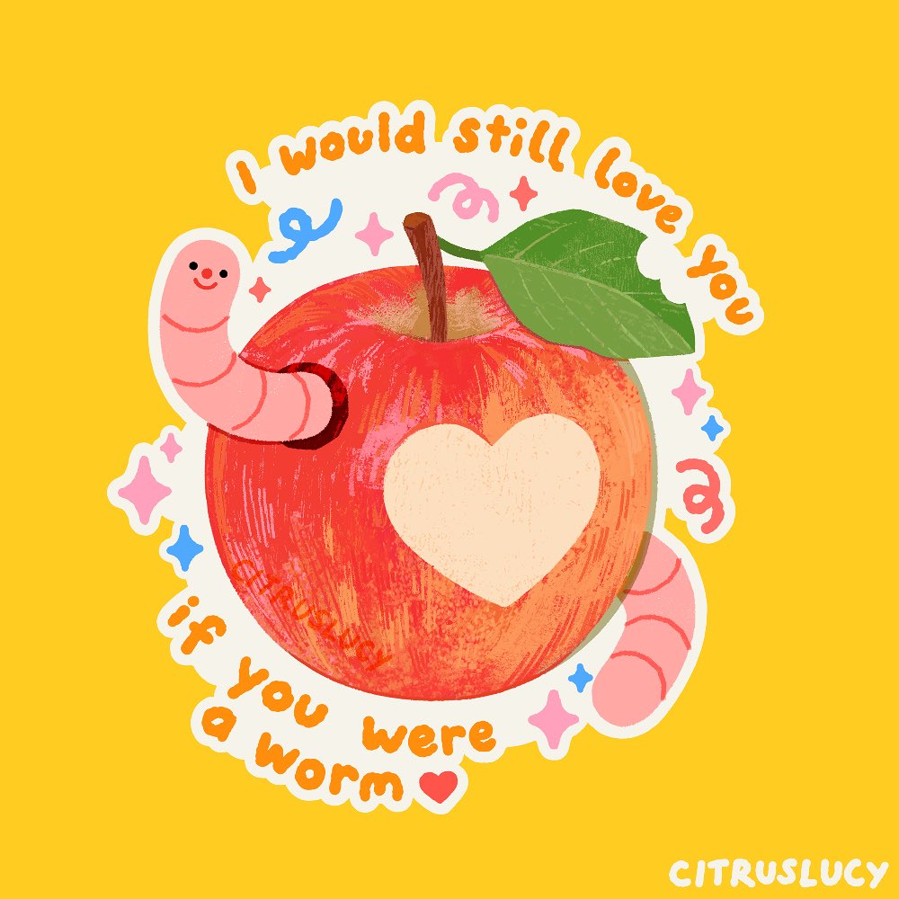 「love my worm 」|Lucy Zhang 🎨 available for work!のイラスト