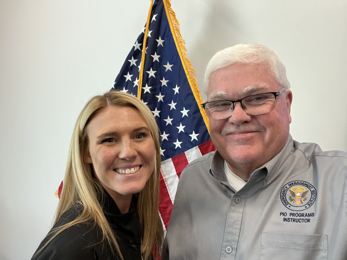 PIOMarkBrady's tweet photo. Thank you @lcsd and @AdamThePIO for sending us @Carlee_Hatchell for a week of @FEMA_EMI Advanced #PIO training in @HorryEMD https://t.co/zGBmSC3ONm