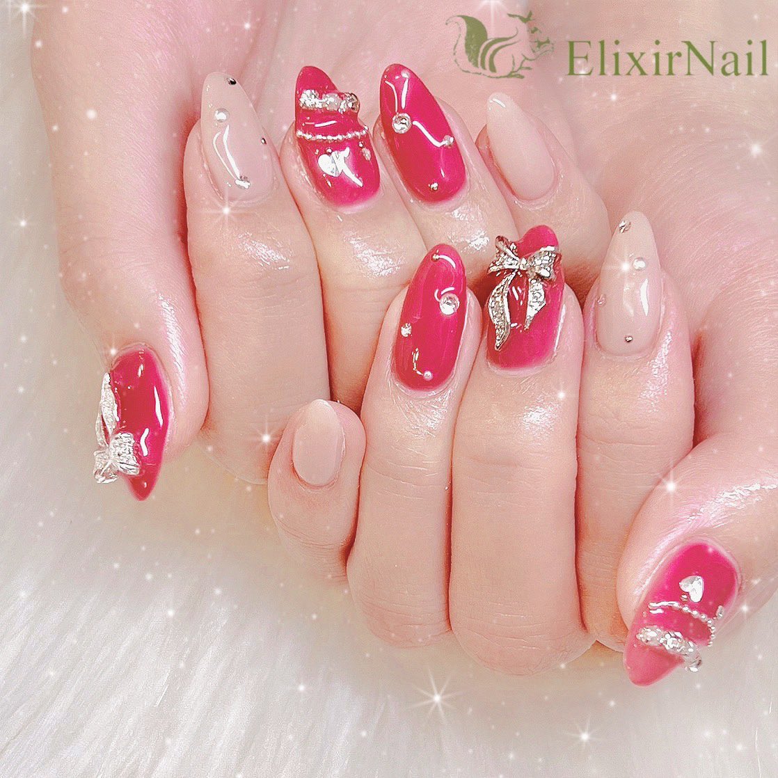 Elixir_Nail's tweet photo. ワンホンネイル❤️ 🩷
#ワンホンネイル #今日のネイル #ElixirNail #エリクサーネイル https://t.co/hOeWPYqfH1