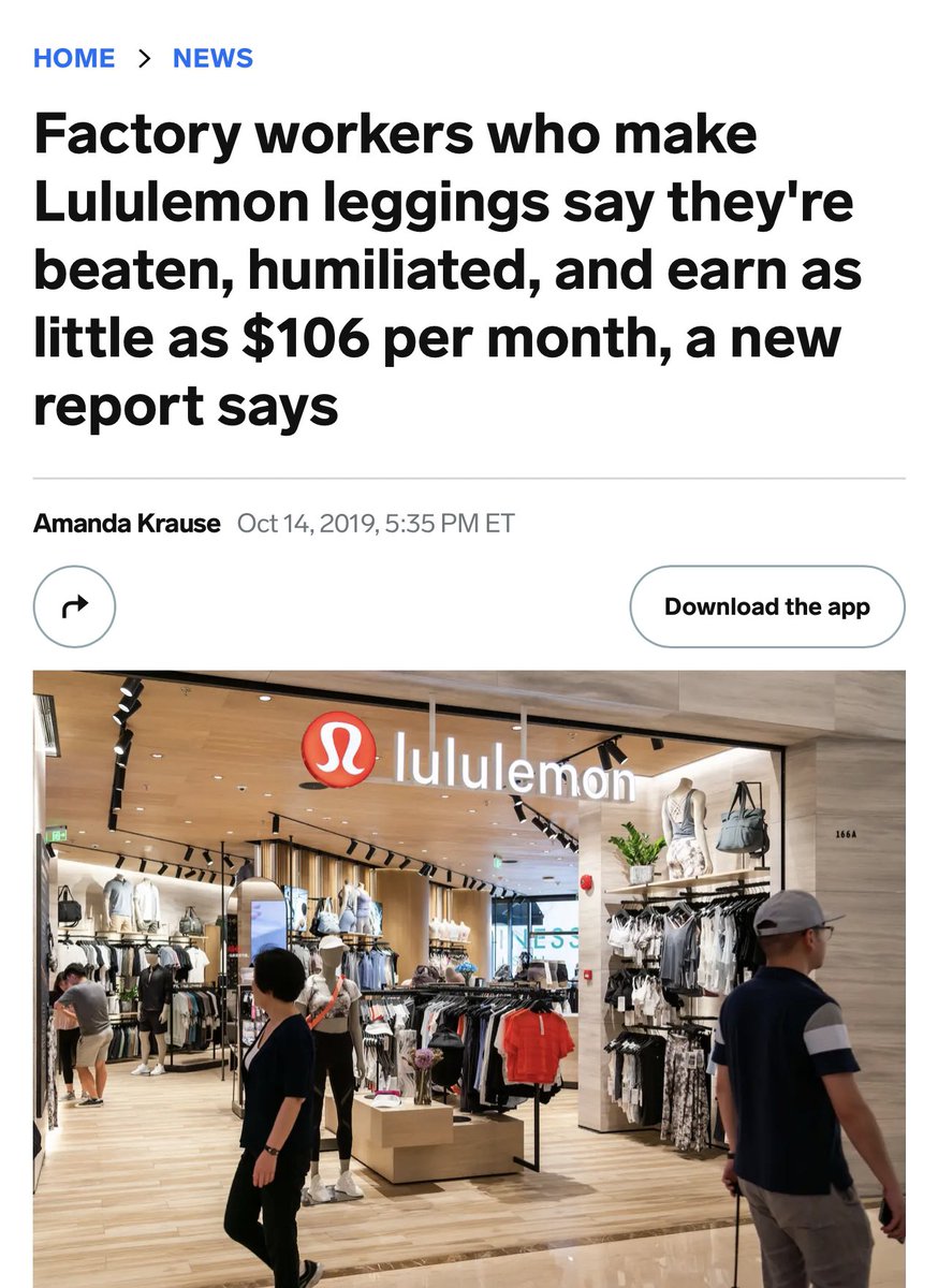 Lululemon doesn’t mind losing some merchandise in the name of wokeness when their underpaid and beaten child laborers can make it so fast and cheap