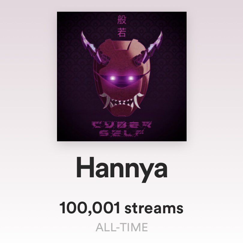 Thank you for over 100K streams on HANNYA 🤖🙏 #midtempo #bassmusic #cinematic #hannya