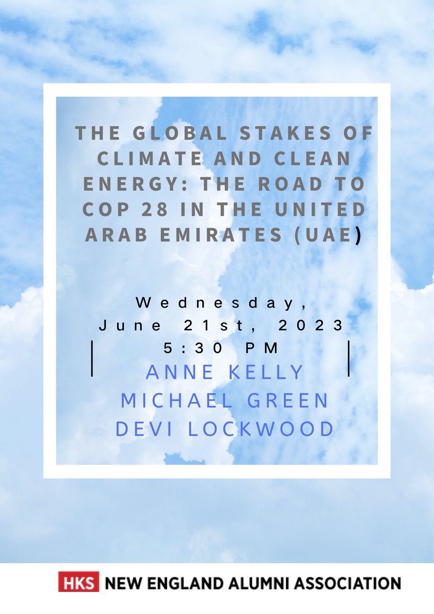 🌏 June 21: Join us for a lively discussion on the Global Stakes of Climate Change and Clean Energy: Road to COP 28 in the UAE .What are the risks and rewards for upcoming talks later this year -  - mailchi.mp/5ae35454c6c5/h…