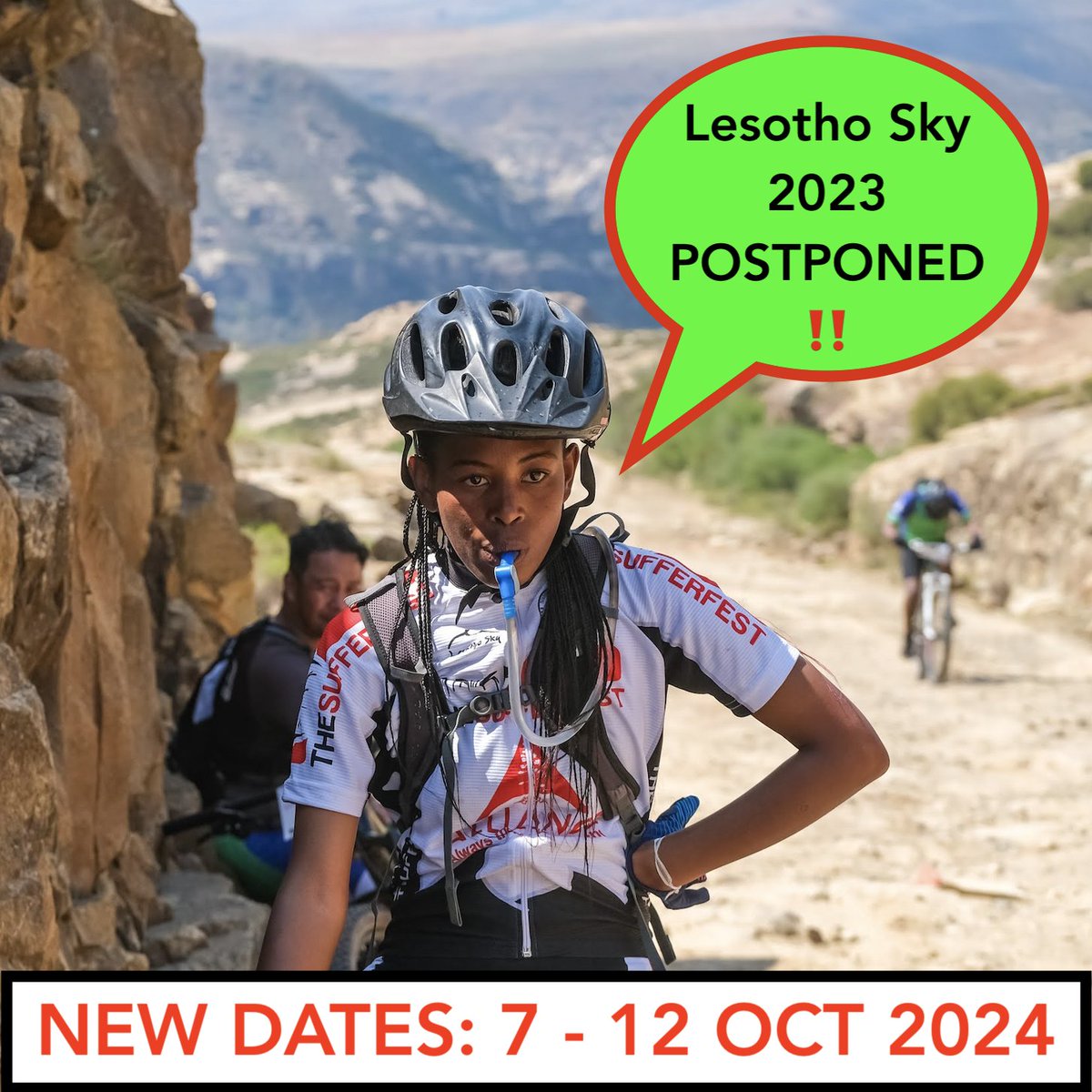 A difficult decision had to be made, and we've got MIXED EMOTIONS about not hosting Lesotho Sky this year. Please note the NEW DATES: Monday 7th - Saturday 12th OCTOBER 2024. More details about the final edition of the event and entry details to follow  🇱🇸 🚴🏻‍♀️  🚴🏿 #Lstwitter