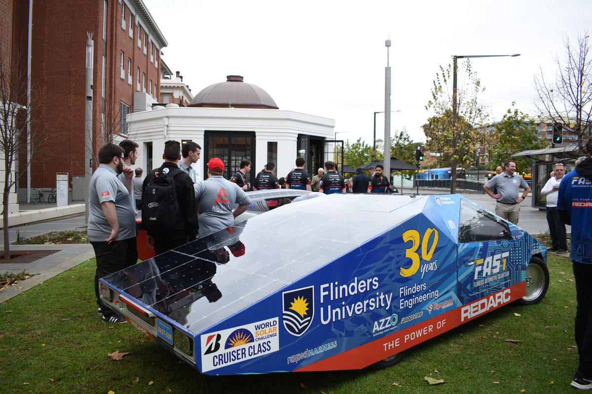 FlindersSolar's tweet image. Thank you to our team members, the @worldsolarchallenge, the hon Susan Close, our partners, and everyone else that came to the launch of the BWSC! Great to meet the other members from the AUSRT, @ascend_wsc, and the SASVA. We wish you the best for October! #WorldEnvironmentDay
