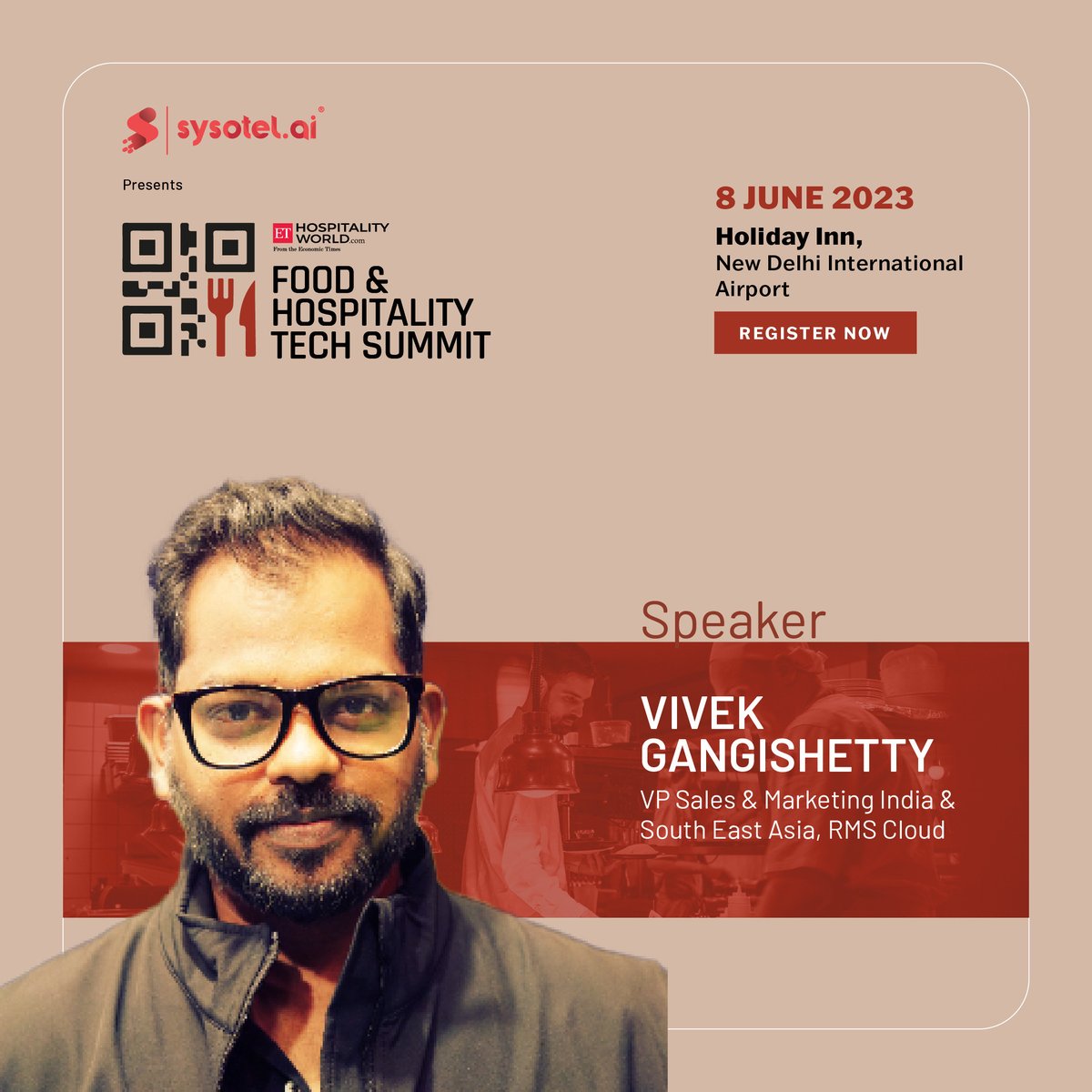 ETHospitality_'s tweet photo. Welcoming @vivekgangishett, VP Sales and Marketing India & South East Asia, @RmsHospitality to our ET Food and Hospitality Tech Summit! #ETFoodTechSummit
Register now: https://t.co/nK6LagjKRo
#ETHospitalityWorld #Food #Tech #Summit #Innovation #hotels #hospitalityindustry https://t.co/35PUTIk2r4