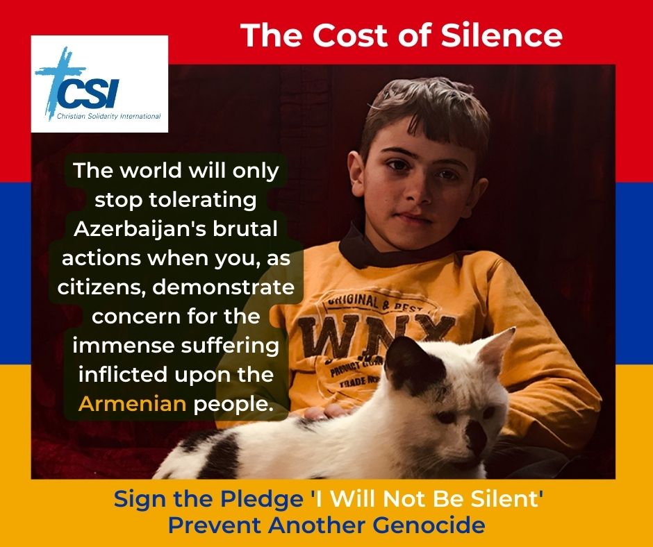 The world will only stop toleratingAzerbaijan's brutal actions when you, as citizens, demonstrate concern for the immense suffering inflicted upon the Armenian people. Sign the pledge ‘I Won't Be Silent.’ linktr.ee/csi_humanrights
#SaveKarabakh #ArtsakhBlockade #IWillNotBeSilent