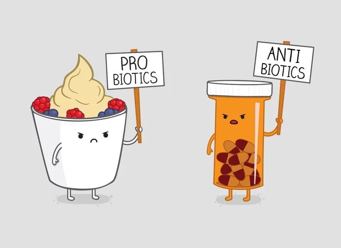 Fight of the century #funnycomics #probiotics #antibiotics #protest #pickaside #AppleVisionPro