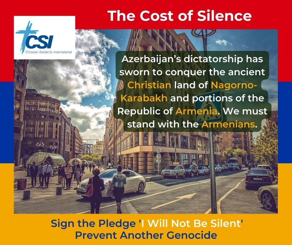 Azerbaijan’s dictatorship has sworn to conquer the ancient Christian land of Nagorno-Karabakh and portions of the Republic of Armenia. We must stand with the Armenians. Sign the pledge: linktr.ee/csi_humanrights
#SaveKarabakh #ArtsakhBlockade #IWillNotBeSilent