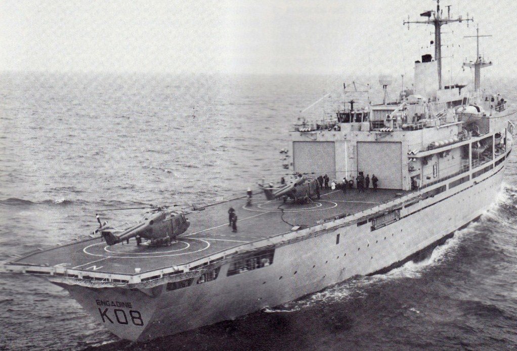 June 6th 1982: Helicopter Support Ship RFA Engadine reaches the Falklands bringing her own complement of four Wessex helicopters, which will be of great use. She also has helicopter refuelling capability and will be a great asset in the logistical move towards the mountains...