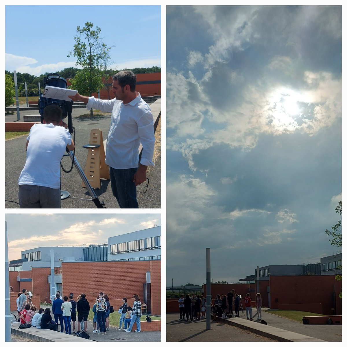 🎊Semaine <a href="/ClasseDehors/">Faire Classe Dehors</a> pour 10 groupes de 1ère #EnseignementScientifique #SVT #Physique-Chimie <a href="/lyceefonsorbes/">Lycée Clémence-Royer</a> avec l'association 450 000 années-lumière <a href="/Occitanie/">Région Occitanie</a>
➡️observation solaire☀️🔭suivi des taches, #spectroscopie 🌈#nucléosynthèse , ...
Merci à tous &amp;à <a href="/pass_Culture/">pass Culture</a> !🤗