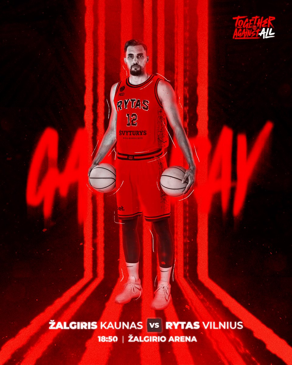 Game 3️⃣

⚔️ „Žalgiris“ 
🕤 18:50 
🏟️ „Žalgirio“ arena 
📺 BTV