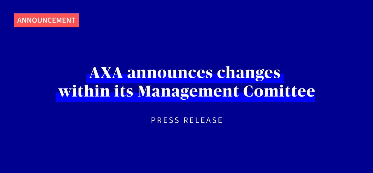 AXA's tweet image. 📢AXA announces evolutions within its leadership team to prepare the launch of its next strategic plan

axa.com/en/press/press…