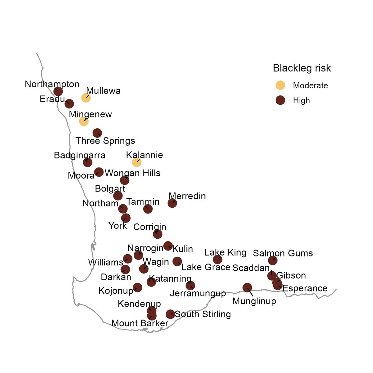 The canola blackleg crown canker risk is moderate to high in WA. For canola crops at the 4-6 leaf stage use the <a href="/DPIRDbroadacre/">DPIRD Broadacre - WA Grains & Livestock</a> and <a href="/theGRDC/">GRDC</a> decision support tool #BlacklegCM to decided if you need to apply a foliar fungicide now agric.wa.gov.au/apps/blacklegc…
